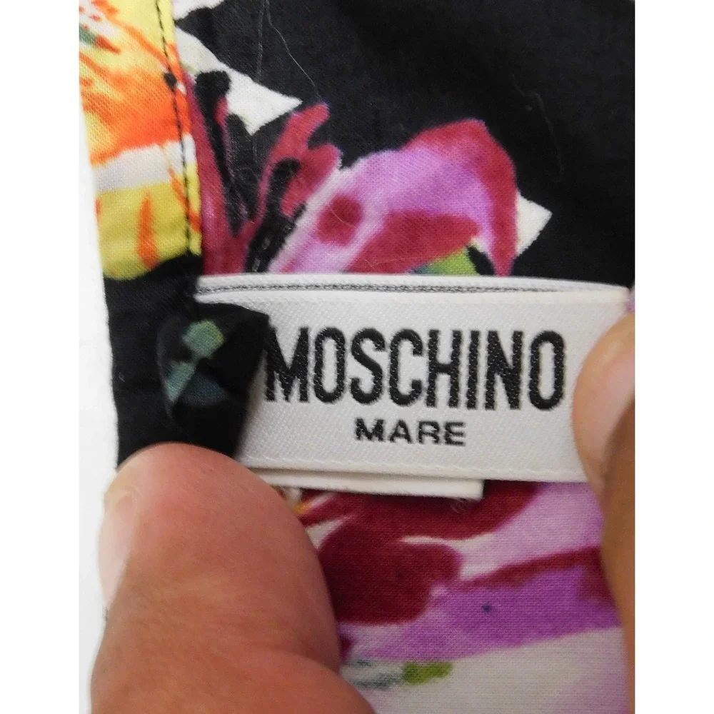 Moschino Mare Floral Sarong Skirt Wrap Tie Cover up Italy One Size